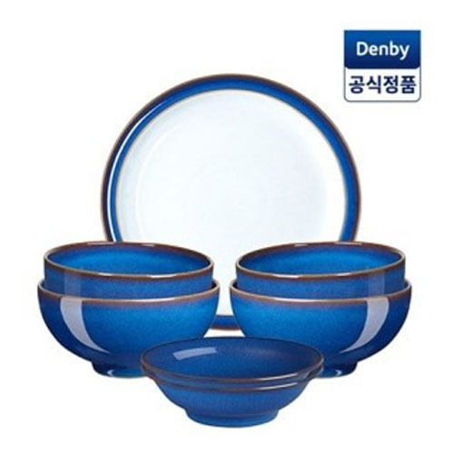 [DENBY] 덴비 임페리얼 블루 2인조 한식기 7P 세트